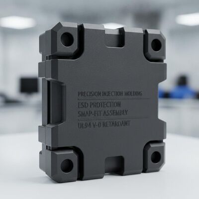 Precision Injection Molding with ESD Protection Snap Fit Assembly and UL94 V0 Flame Retardant